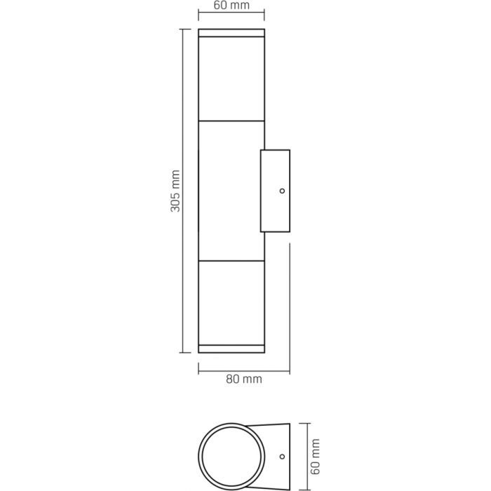 Світильник Videx архітектурний IP54 2xGU10 (VL-AR092B) зображення 6