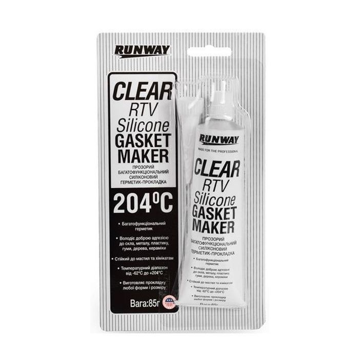 Герметик автомобільний Runway Clear RTV Silicone 85г (RW8502)