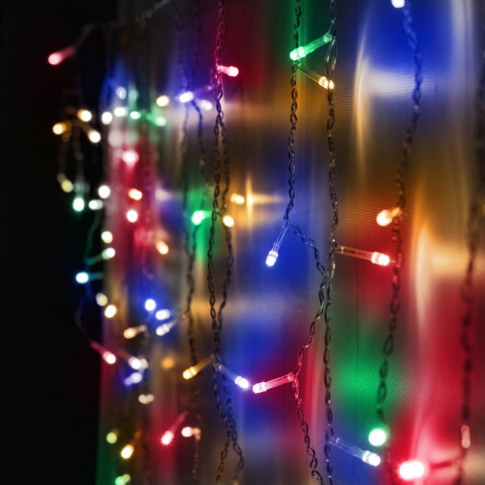 Гирлянда YES! Fun Бахрома 84 LED Разноцветная 2 м Статическая Коннектор (974847) изображение 3