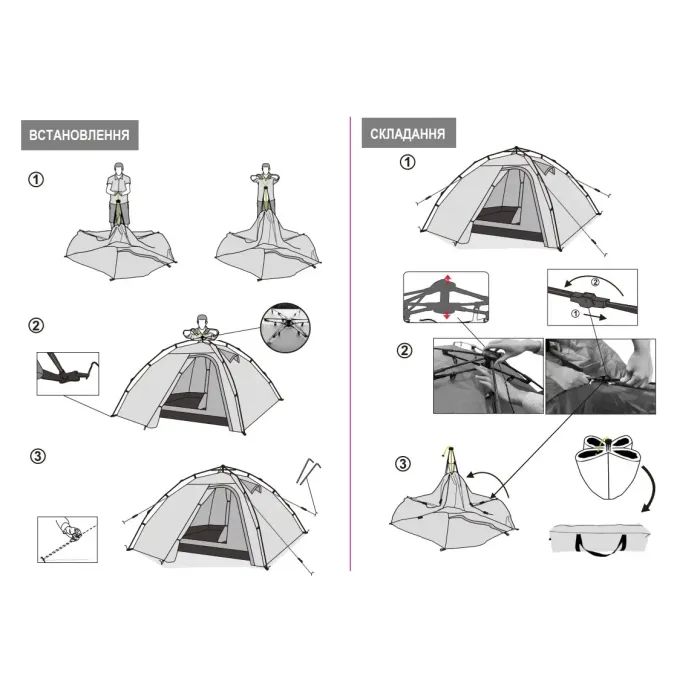 Палатка Tramp Quick 2 (v2) Green (UTRT-096) изображение 3