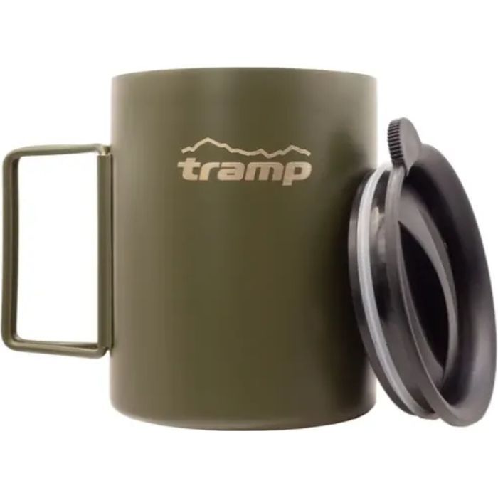 Чашка туристическая Tramp зі складаними ручками та поїлкою 500 мл Olive (UTRC-142-olive) изображение 3