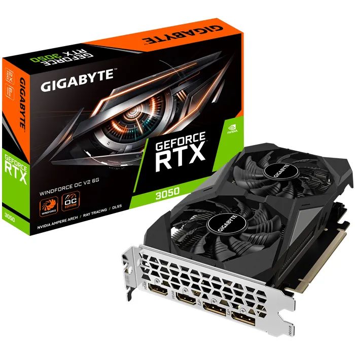 Відеокарта GIGABYTE GeForce RTX3050 6Gb WINDFORCE OC V2 (GV-N3050WF2OCV2-6GD) зображення 7