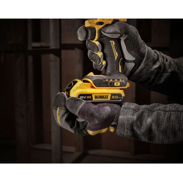 Шуруповерт DeWALT ударный XR Li-Ion 18 В 2 Ач, 68 Нм, 0-450/0-1650 об/мин,TSTAK (DCD100YD2T) изображение 9