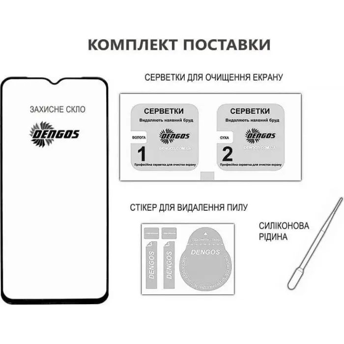 Скло захисне Dengos Full Glue OPPO A40 (black) (TGFG-376) зображення 2