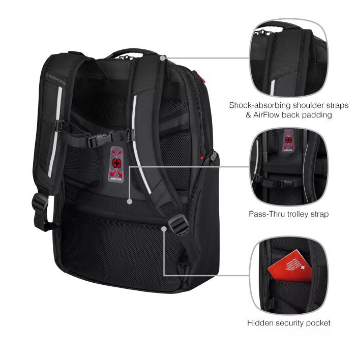 Рюкзак для ноутбука Wenger 17" New Icons, Meteor, Black (653188) зображення 5