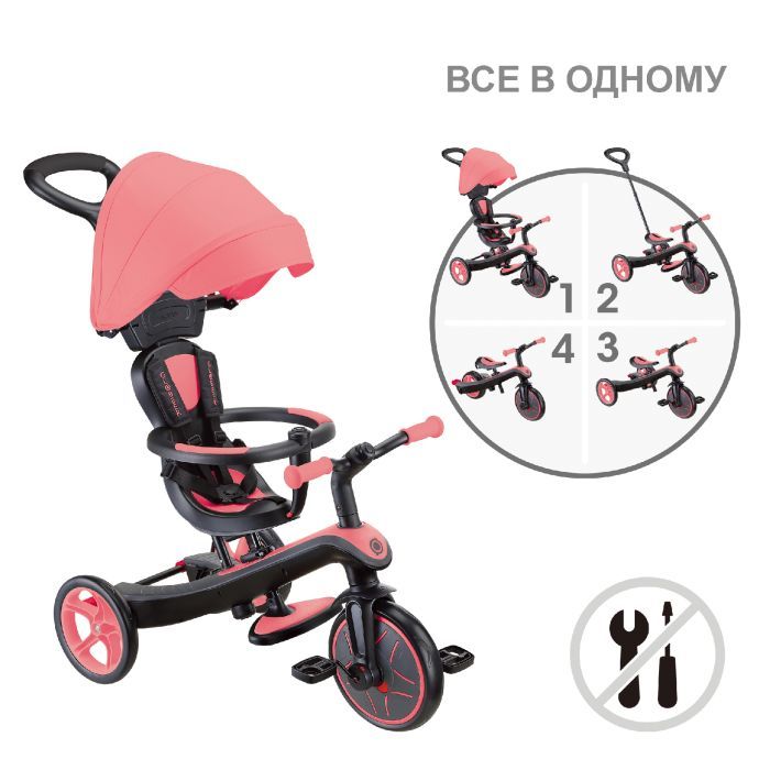 Детский велосипед Globber Explorer Trike 4 в 1, мятный (634-206) изображение 11
