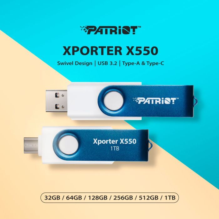USB флеш накопитель Patriot 64GB Xporter X550 USB 3.2/Type-C (PS64GX550AAD) изображение 5