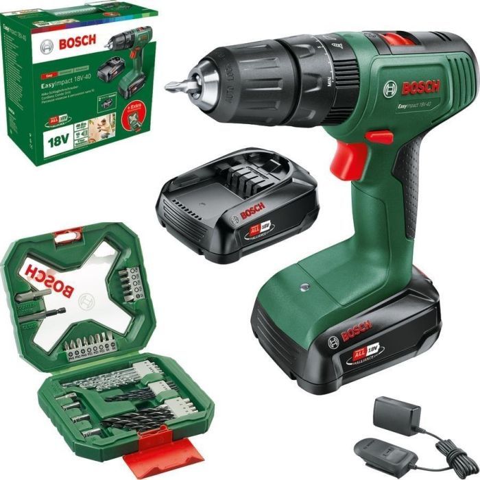 Шуруповерт Bosch EasyImpact 18V-40 18В 2х2Агод 2038Нм 0-4300-1630обхв кейс ЗП набір з (0.603.9D8.109) изображение 2