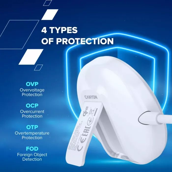 Зарядний пристрій Canyon wireless charger WS-105 15W Qi2 White (CNS-WCS105W) зображення 8