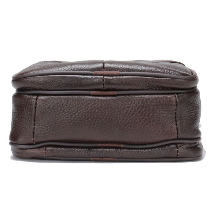 Сумка Vintage С двумя карманами Коричневая (14706) изображение 6