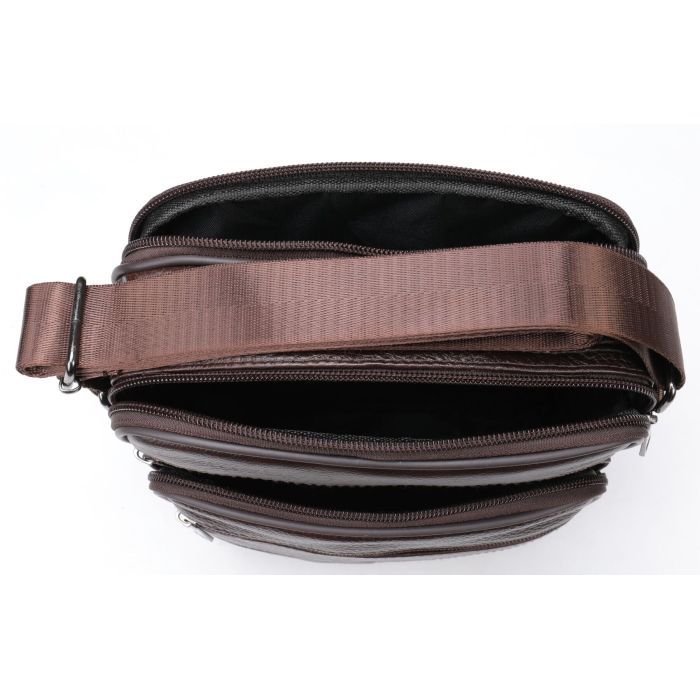 Сумка Vintage С двумя карманами Коричневая (14706) изображение 7