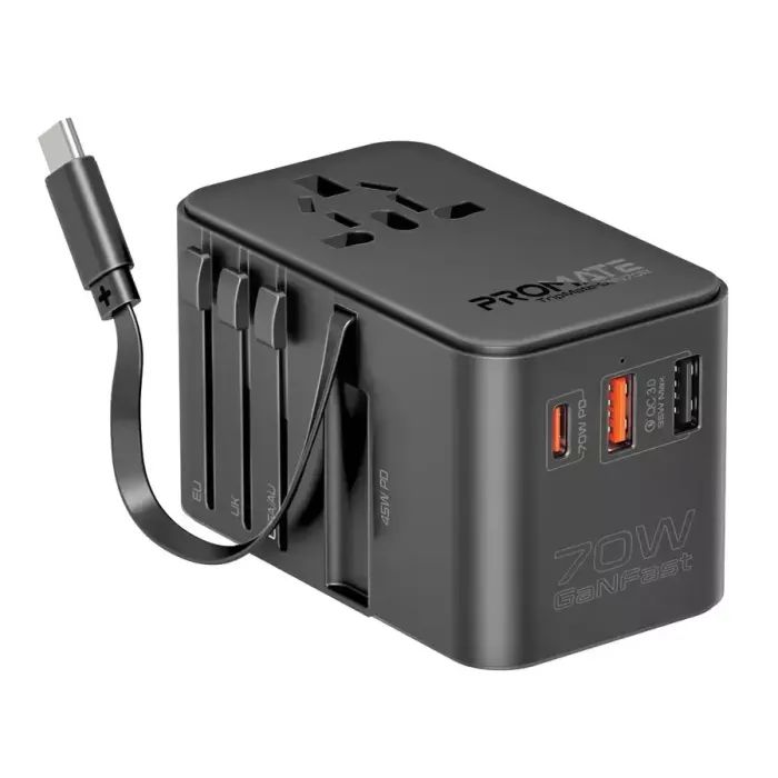 Зарядний пристрій Promate tripmate-gan70r