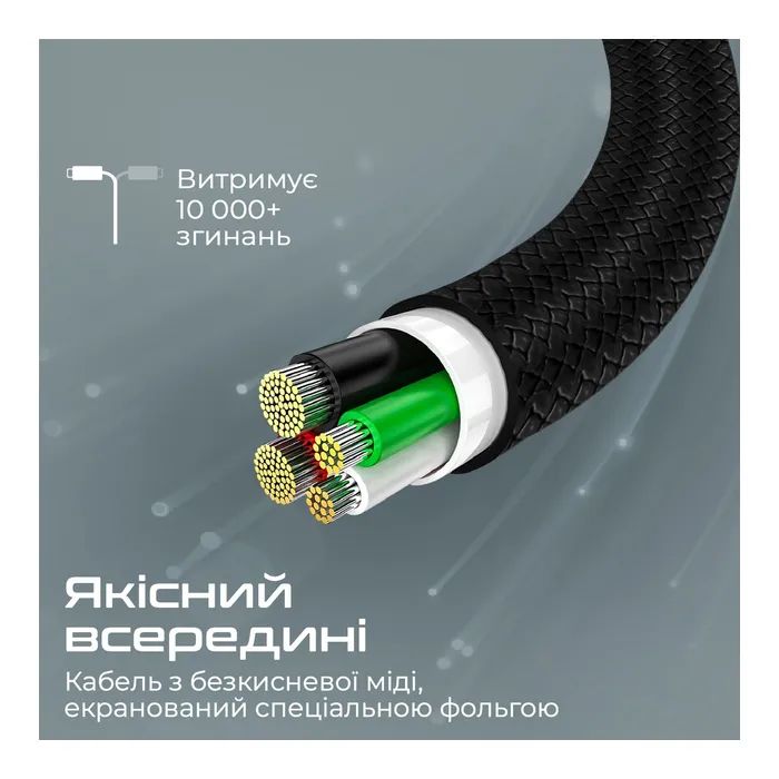 Дата кабель USB-C to USB-C xcord-cc.black Promate (xcord-cc.black) изображение 5