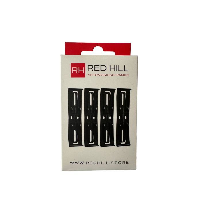 Рамка номерного знака RedHill невидимки чорні к-т 4шт (24-053-IS) зображення 8