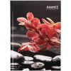 Книга записная Axent R&B Flower А5, 96 листов, клетка, твердая обложка (8457-7-A)