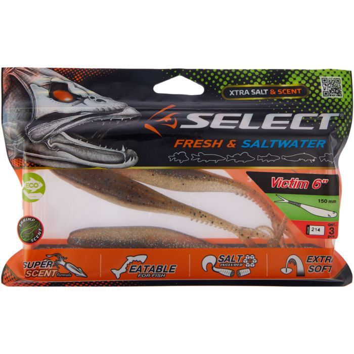 Силікон рибальський Select Victim V-Tail 6" 800 (3 шт/уп) (1870.74.60) зображення 2