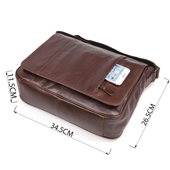 Сумка Vintage Коричневая (14425) изображение 3