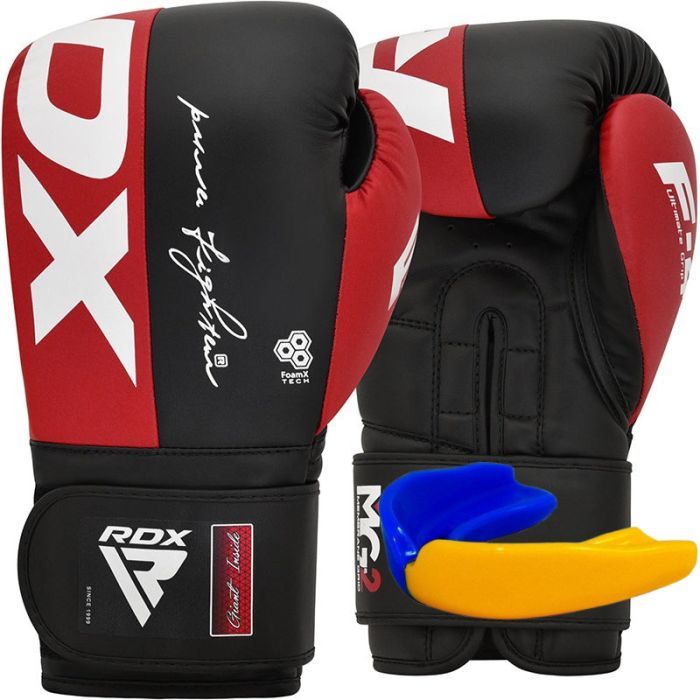 Боксерские перчатки RDX REX F4 Red/Black 12 унцій (BGR-F4R-12OZ)