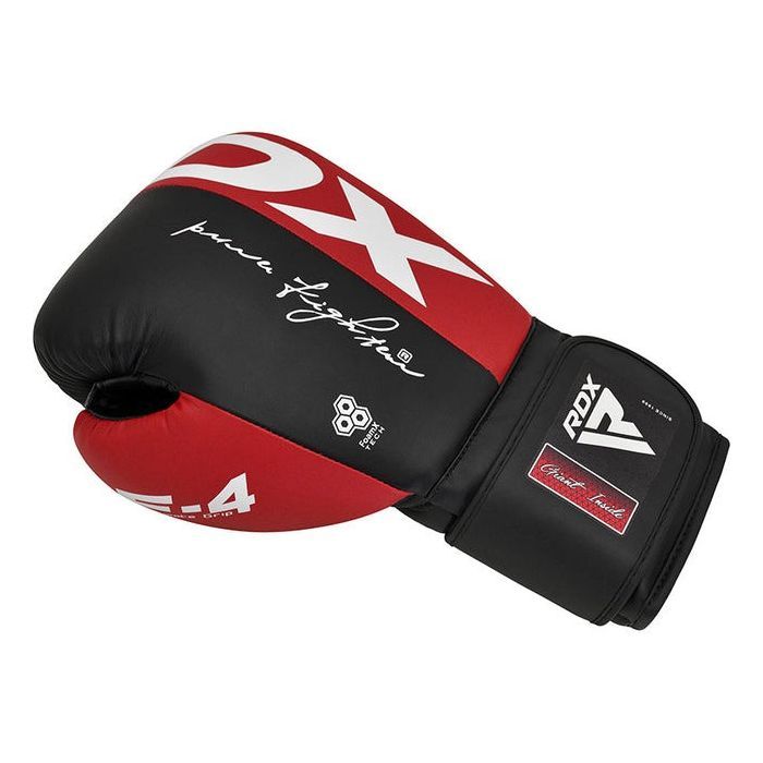 Боксерские перчатки RDX REX F4 Red/Black 12 унцій (BGR-F4R-12OZ) изображение 3