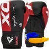 Боксерские перчатки RDX REX F4 Red/Black 12 унцій (BGR-F4R-12OZ)