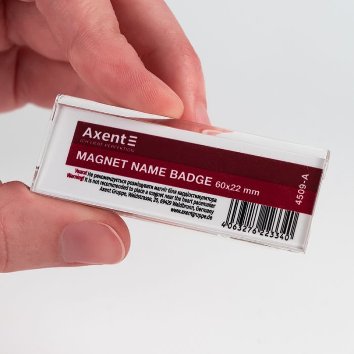 Бейдж Axent акриловый на магните 4509 (60х22 мм) (4509-A) изображение 4