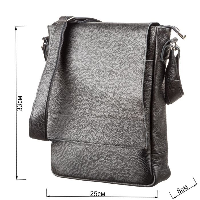 Сумка Shvigel З натуральної шкіри Чорна (11080) зображення 3