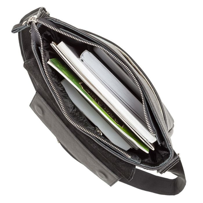 Сумка Shvigel З натуральної шкіри Чорна (11080) зображення 6