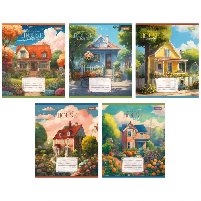 Тетрадь 1 вересня House colorful А5 18 листов линия (766981)