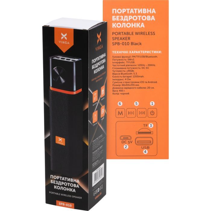 Акустична система Vinga SPB-010 Black зображення 6