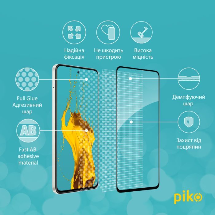 Стекло защитное Piko Full Glue RealMe C55 Black (1283126579752) изображение 3