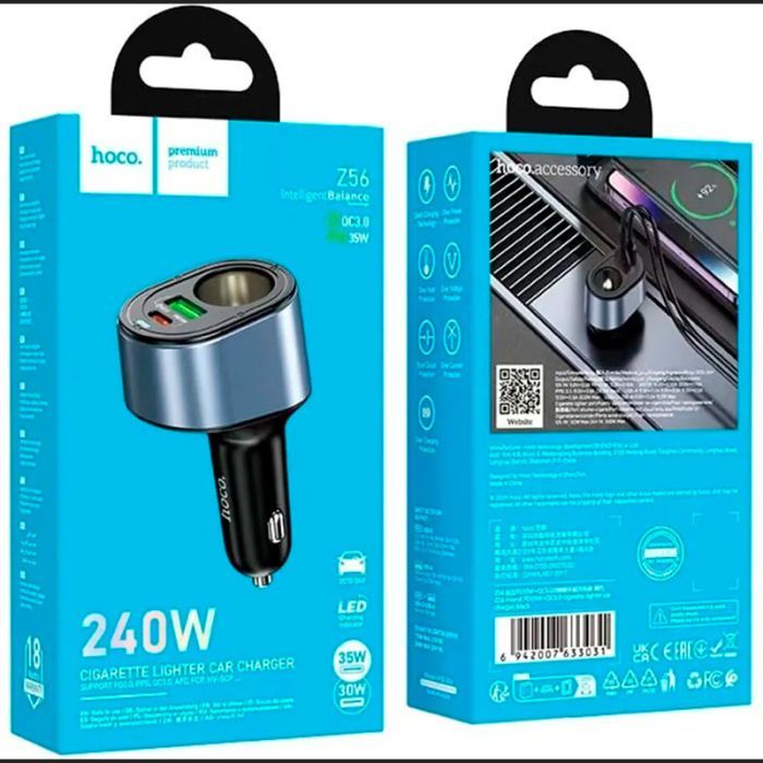 Зарядное устройство HOCO HOCO Z56 Friend USB-C PD35W + USB QC3.0 Black (6942007633031) изображение 5