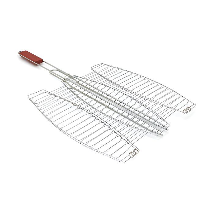 Решітка для гриля Voltronic 40х37 см, овальна на три риби (PE-RNOFGB40*37) зображення 3