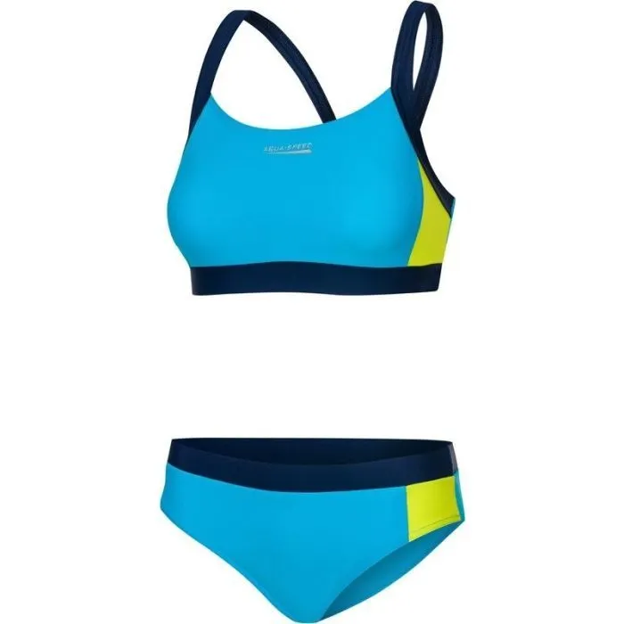 Купальник Aqua Speed Naomi 460-284 блакитний, жовтий, чорний 38 (5908217671172)