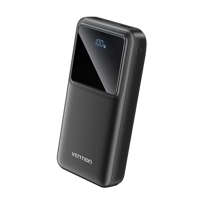 Батарея універсальна Vention 20000mAh 22.5W 3A, PD, QC/3.0, LED Display, Black (FHLB0)