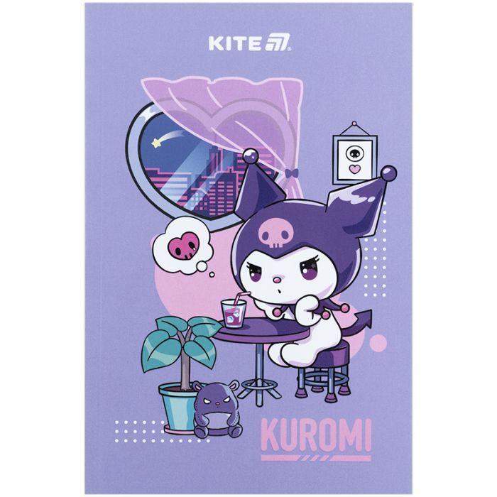 Блокнот Kite А5 Kuromi термобиндер, 64 листа, нелинованный (HK25-193)