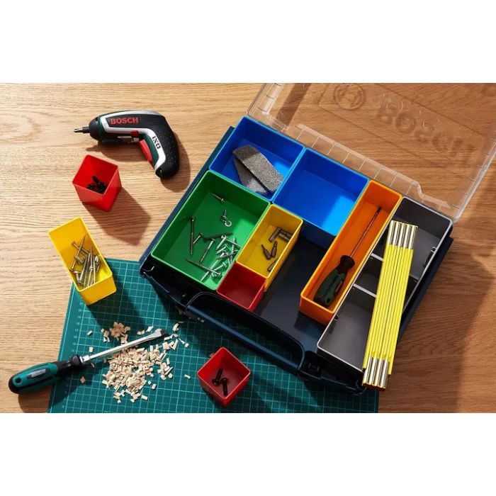 Ящик для інструментів Bosch Professional 14 відділень, регульовані перегородки, 357х316х72мм (1.600.A00.1S8) зображення 3