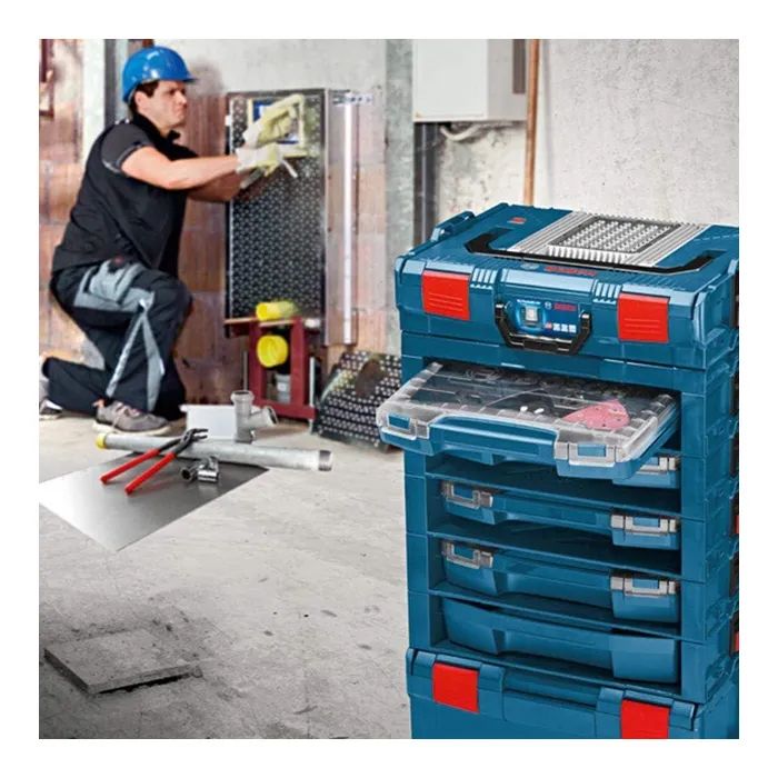 Ящик для інструментів Bosch Professional 14 відділень, регульовані перегородки, 357х316х72мм (1.600.A00.1S8) зображення 4