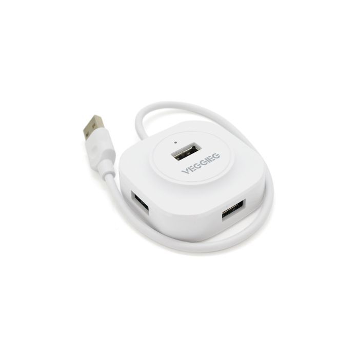 Концентратор VEGGIEG USB 3.0 to 4xUSB 0.3m white (V-U2407)