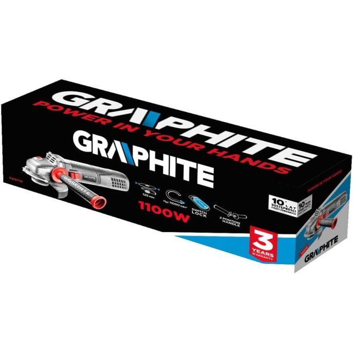 Шлифовальная машина Graphite 125мм, 1100W, 11000об/мин, 2.7кг (59G110) изображение 5