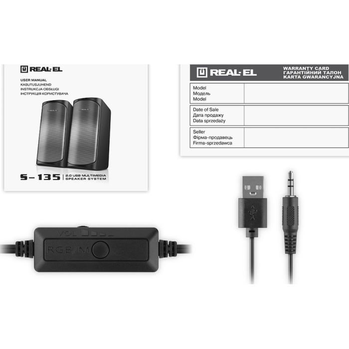 Акустична система REAL-EL S-135 USB Black (EL121100019) зображення 9