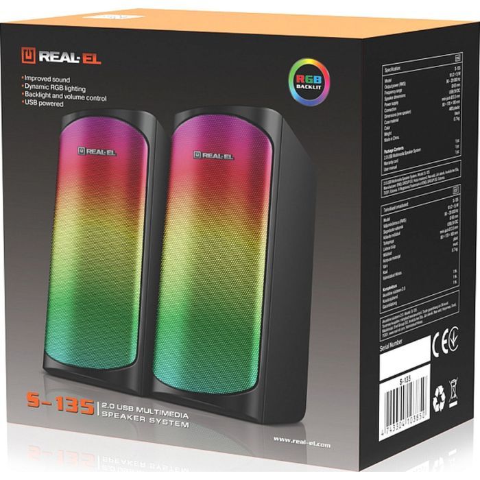Акустична система REAL-EL S-135 USB Black (EL121100019) зображення 9