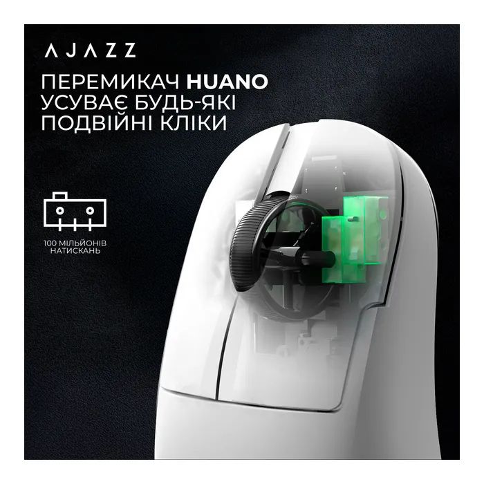 Мишка Ajazz AJ179 V2 MAX Wireless/Bluetooth/USB White (AJ179-V2-MAX-W) зображення 8
