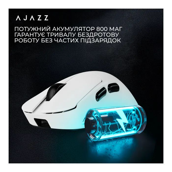Мишка Ajazz AJ179 V2 MAX Wireless/Bluetooth/USB White (AJ179-V2-MAX-W) зображення 9