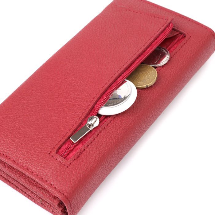 Гаманець ST Leather З натуральної шкіри Червоний (23087) зображення 9