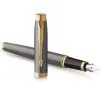 Ручка пір'яна Parker IM 17 Grey Lacquer GT  FP F (21 111) зображення 3