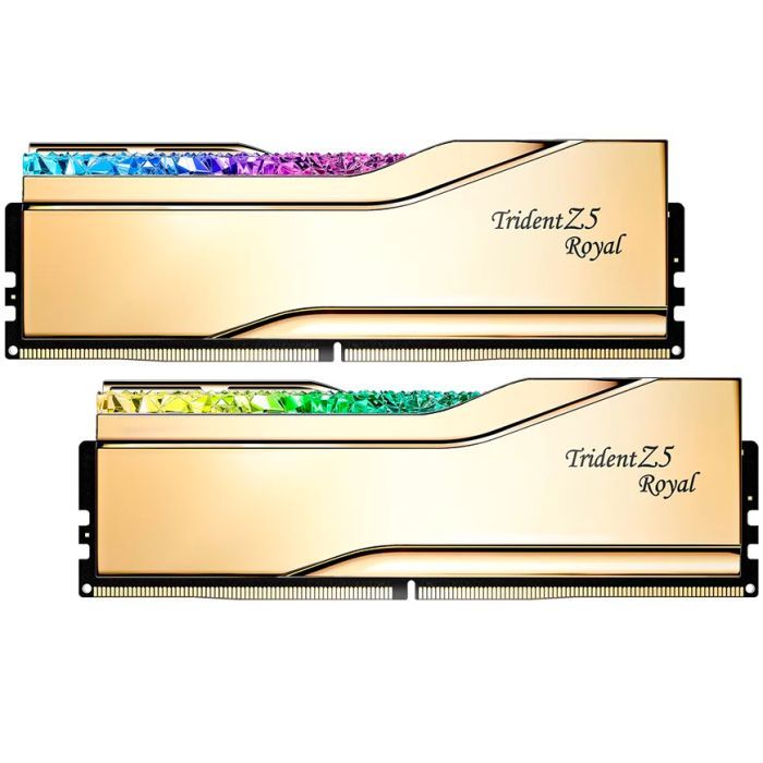 Модуль пам'яті для комп'ютера DDR5 32GB (2x16GB) 6400 MHz Trident Z5 Royal Gold G.Skill (F5-6400J3039G16GX2-TR5G) зображення 2