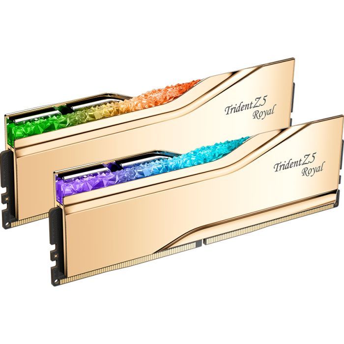 Модуль пам'яті для комп'ютера DDR5 32GB (2x16GB) 6400 MHz Trident Z5 Royal Gold G.Skill (F5-6400J3039G16GX2-TR5G) зображення 3