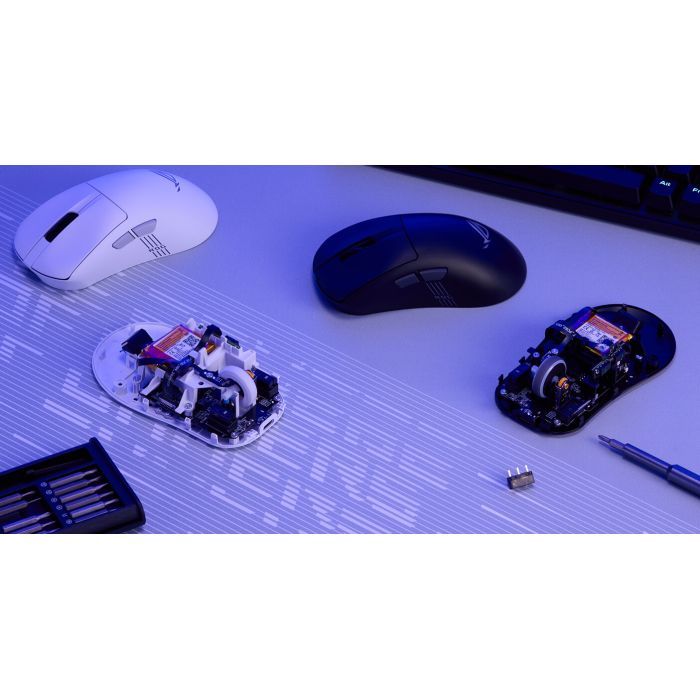 Мышка ASUS ROG Keris II Origin Wireless/Bluetooth/USB White (90MP04A0-BMUA10) изображение 3