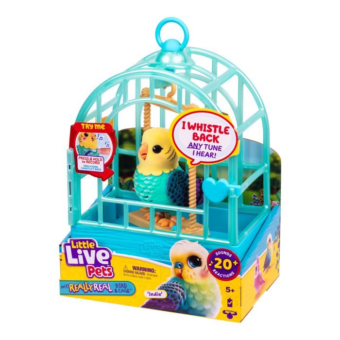 Интерактивная игрушка Little Live Pets Волнистый попугайчик Инди в клетке (26691) изображение 10