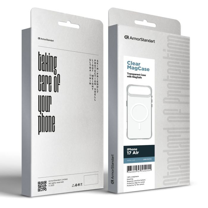 Чехол для мобильного телефона Armorstandart Clear MagCase Apple iPhone 17 Air Transparent (ARM86254) изображение 5